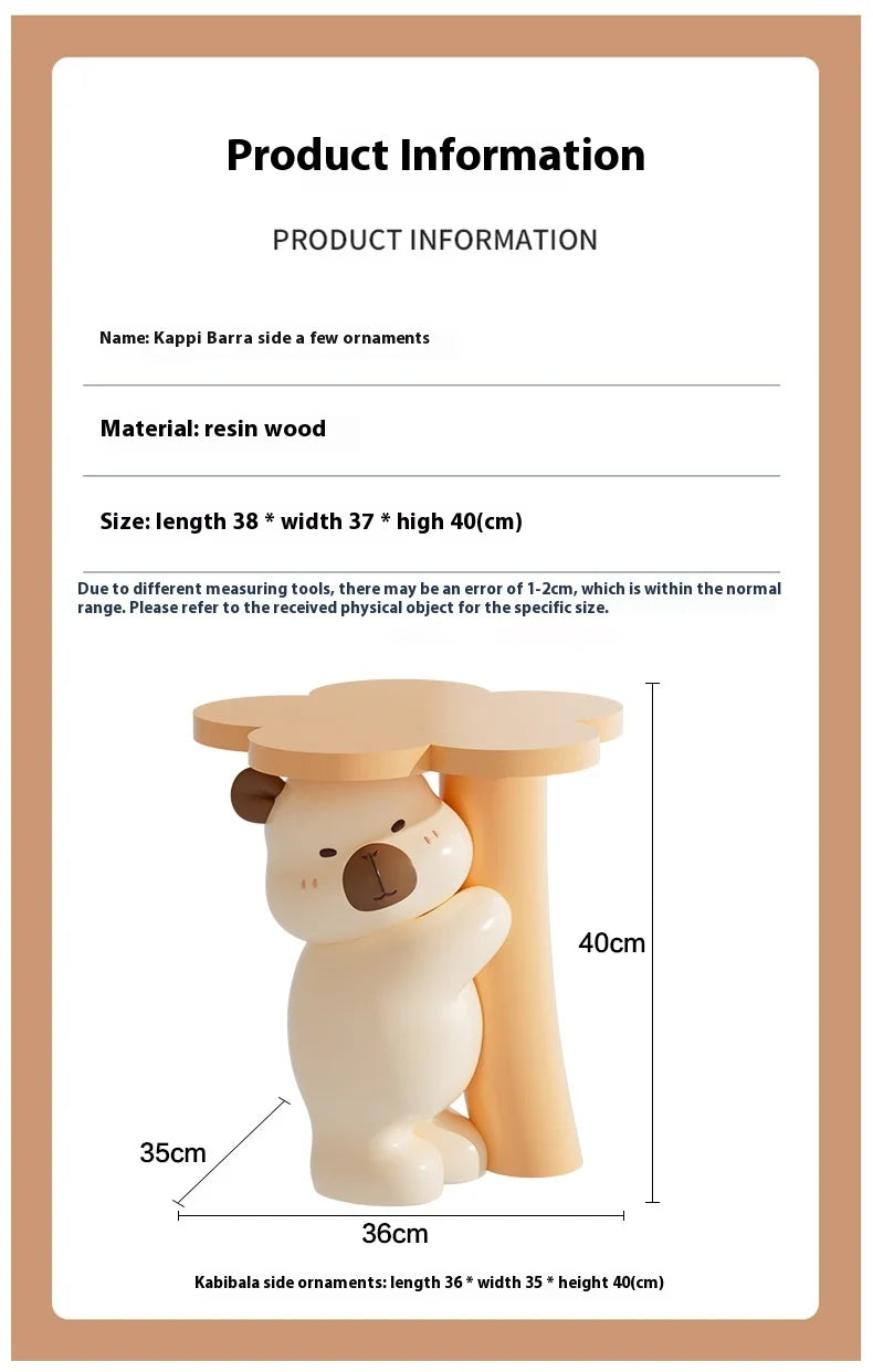 Home Decor Furniture Cartoon Animal Figurines Side Table Living Room Floor Decoration Children&
