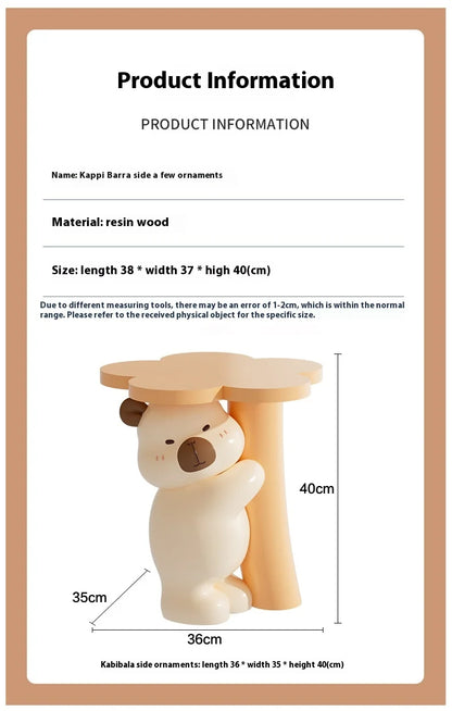 Home Decor Furniture Cartoon Animal Figurines Side Table Living Room Floor Decoration Children&