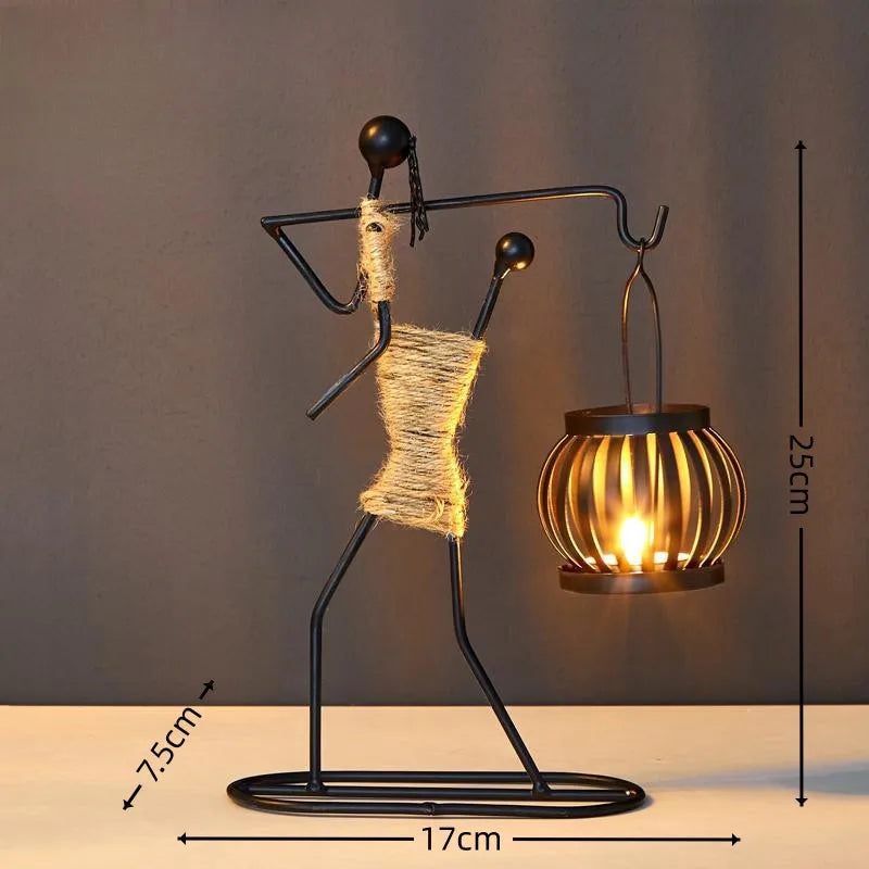 Nordic Metal Candlestick Abstract Character Sculpture Candle Holder Decors Handmade Figurines Home Decoration Art Gifts Hot 2024 - https://mohammadcollection.com