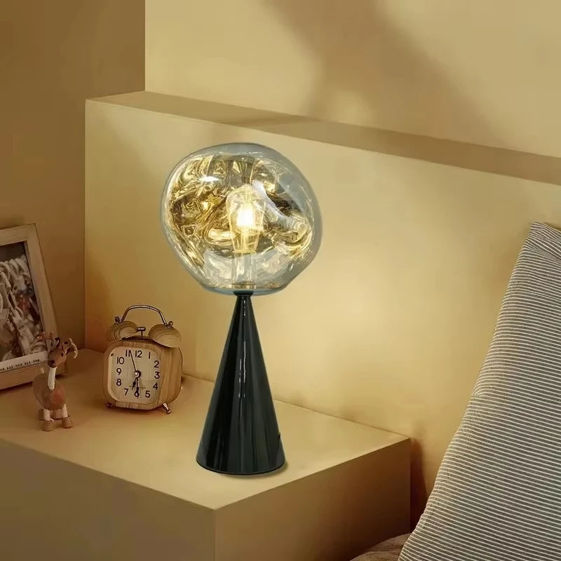 Lava Floor Lamp Black For Living Room Bedroom Post-Modern Corner Floor Lamps With Smoke Gray Shade Standing Lights Table Lamp - https://mohammadcollection.com