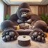 A Custom Internet celebrity modern gorilla King Kong designer creative design living room leather sofa sofa - https://mohammadcollection.com