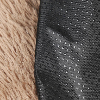 Large plush dog bed by MC THE BLACK DIAMOND, cozy cave-style pet bed with winter fleece for small and large dogs and cats.