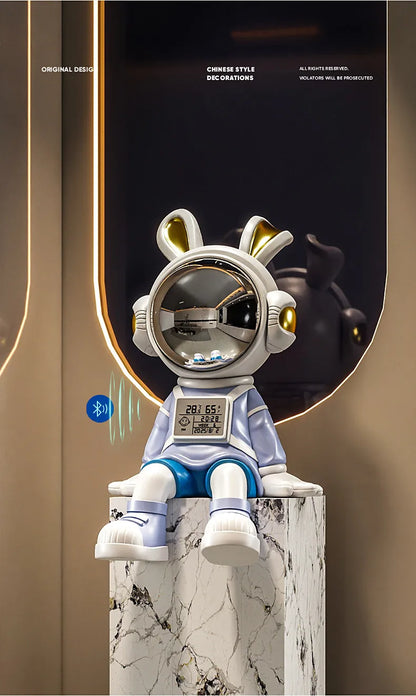 Astronaut Rabbit Sitting Desk Decoration Nordic Luxury Living Room Entrance TV Cabinet Decorative Figurines Housewarming Gift - 𝕄𝕮 𝕋𝕙𝕖 𝔹𝕝𝕒𝕔𝕜 𝔻𝕚𝕒𝕞𝕠𝕟𝕕