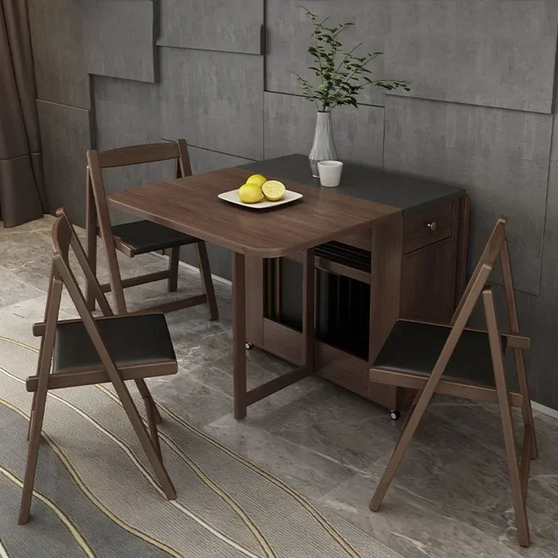 Folding wooden party dining and kids study table by MC THE BLACK DIAMOND, featuring a compact design suitable for various rooms.