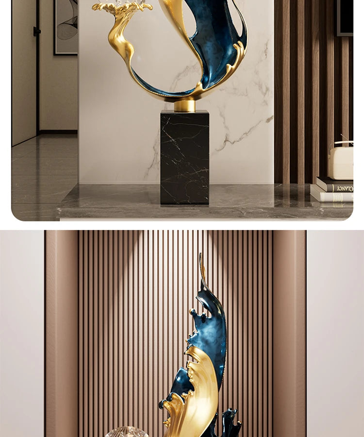 High End Atmosphere Home Accessories Metal Figurine Living Room Feng Shui Ornament Hotel Entrance Niche Office Desk Decoration - 𝕄𝕮 𝕋𝕙𝕖 𝔹𝕝𝕒𝕔𝕜 𝔻𝕚𝕒𝕞𝕠𝕟𝕕