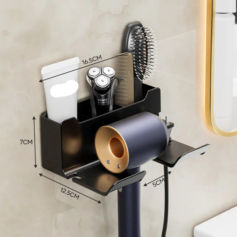 Black diamond-themed bathroom hair dryer organizer storage from 𝕄𝕔 𝕋𝕙𝕖 𝔹𝕝𝕒𝕔𝕜 𝔻𝕚𝕒𝕞𝕠�