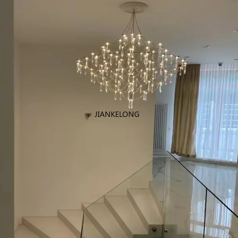 Modern Chrome Plating Luxury Crystal Chandelier Living Room Bedroom Lights Home Decorative Lights Dining Room Lighting Fixtures