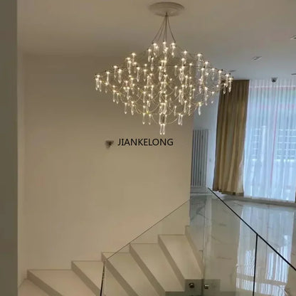 Modern Chrome Plating Luxury Crystal Chandelier Living Room Bedroom Lights Home Decorative Lights Dining Room Lighting Fixtures