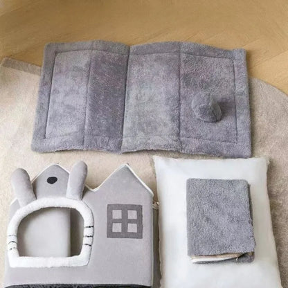 MC THE BLACK DIAMOND 3kg foldable puppy house and small dog kennel bed, designed as a cozy cat condo house for pets.