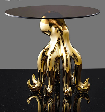 Creative Coffee Table Octopus Gorilla Glass Table Design Light Luxury Living Room Sofa Side Table Tea Table Home Decor Furniture - https://mohammadcollection.com