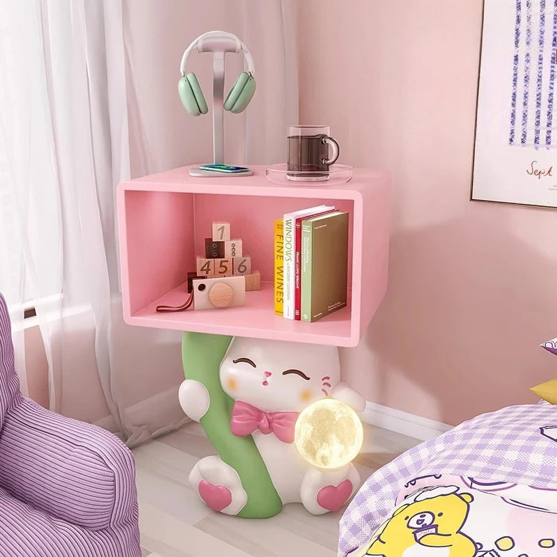 Cartoon Cute Cat Figurine Bedside Table Girl Children&
