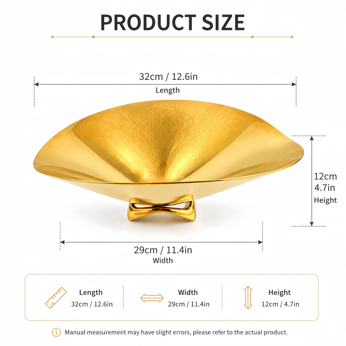 Luxury Gold Washed Fruit Bowl,