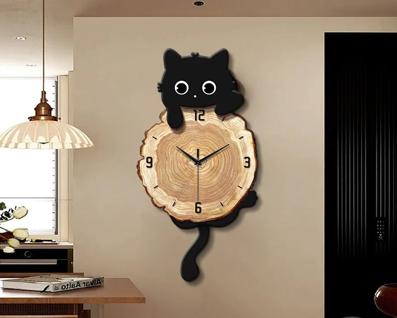 MC THE BLACK DIAMOND luminous wall clock with LED light, cartoon poster design for living room wall art decoration.