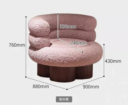 SS French Pebble Sofa Designer Large Flat Layer Love Special-shaped Green Fabric Module Combination Arc - https://mohammadcollection.com