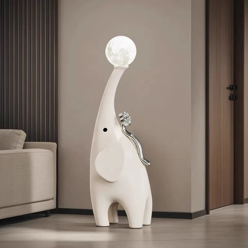 Modern MC THE BLACK DIAMOND elephant sculpture for home decor, high-end creative animal statue for living room decoration.