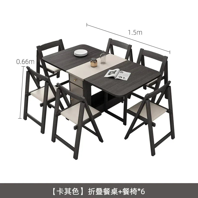 Folding wooden party dining and kids study table by MC THE BLACK DIAMOND, suitable for rooms and versatile use.