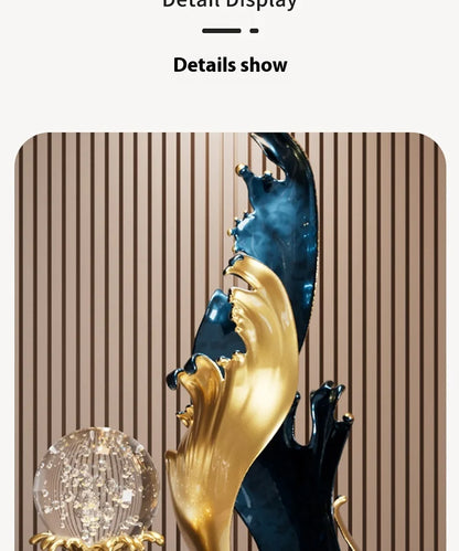 High End Atmosphere Home Accessories Metal Figurine Living Room Feng Shui Ornament Hotel Entrance Niche Office Desk Decoration - 𝕄𝕮 𝕋𝕙𝕖 𝔹𝕝𝕒𝕔𝕜 𝔻𝕚𝕒𝕞𝕠𝕟𝕕