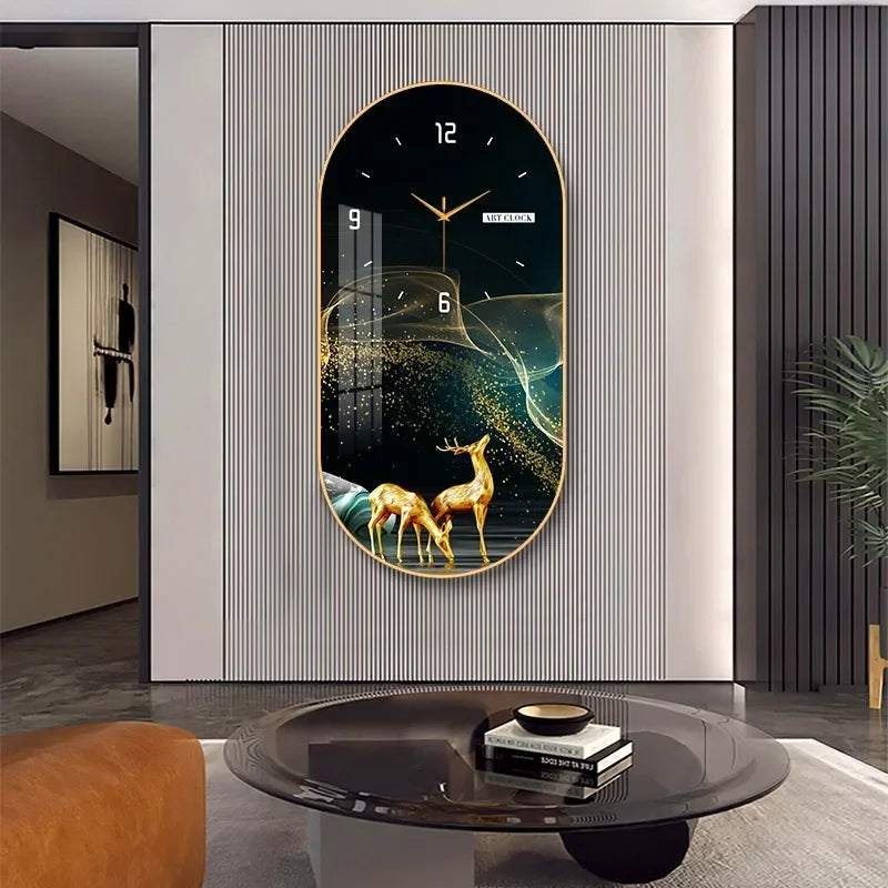 Nordic luxury Wall Clock Living Room Household Fashion Restaurant Decorative Painting Creative Wall Hanging Silent Clock - https://mohammadcollection.com
