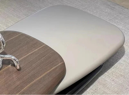 MC THE BLACK DIAMOND rotating coffee table with minimalist Italian design, creative floating style for large apartments.