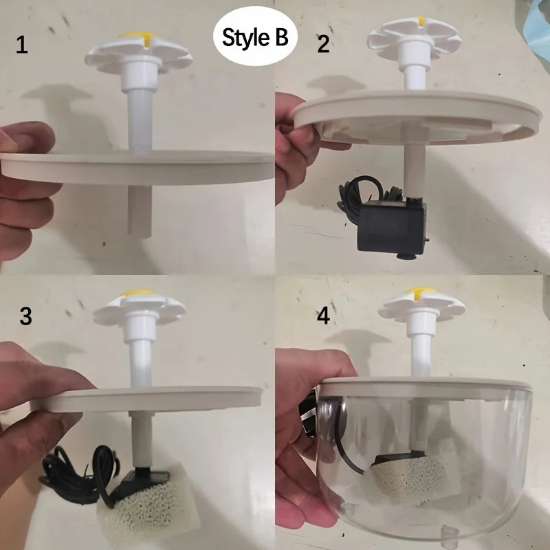USB electric pet water fountain by MC THE BLACK DIAMOND, 1L capacity, automatic cat drinker with filter for fresh water.