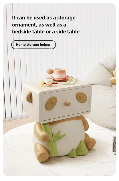 Cute Panda Bedside Table, Creative Floor Storage Ornament, Living Room, Bedroom, Sofa, Side Cabinet, Home Decoration, Furniture - 𝕄𝕮 𝕋𝕙𝕖 𝔹𝕝𝕒𝕔𝕜 𝔻𝕚𝕒𝕞𝕠𝕟𝕕