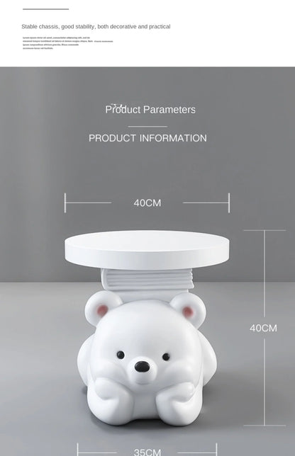 Cream bear living room floor ornaments, home accessories, TV cabinet, sofa side coffee table, bedside table, housewarming gift - 𝕄𝕮 𝕋𝕙𝕖 𝔹𝕝𝕒𝕔𝕜 𝔻𝕚𝕒𝕞𝕠𝕟𝕕