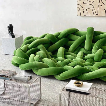Italian Nordic designer creative guest winding woven python luxury sofa - https://mohammadcollection.com