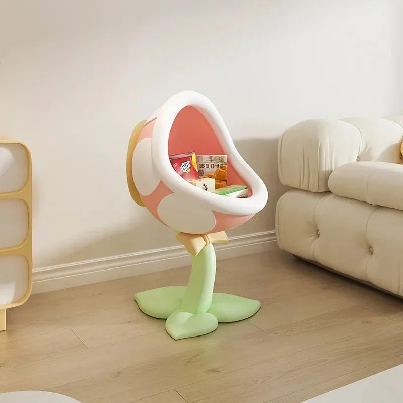 Home Decor Sofa Side Table Big Mouth Flower Large Floor Storage Snacks Ornament Bedroom Decoration Nightstand Furniture Shipping - https://mohammadcollection.com