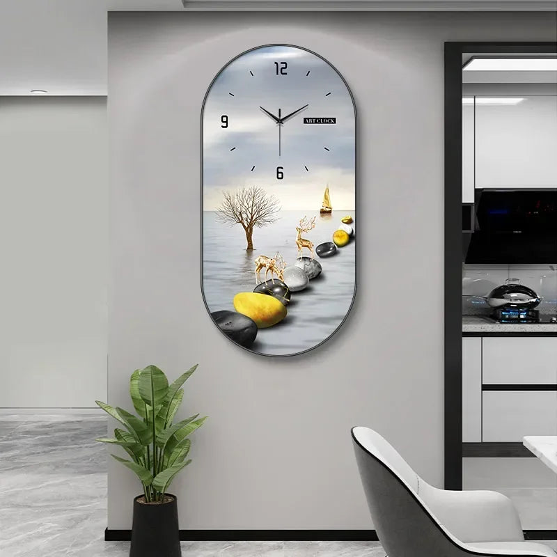 Nordic luxury Wall Clock Living Room Household Fashion Restaurant Decorative Painting Creative Wall Hanging Silent Clock - https://mohammadcollection.com