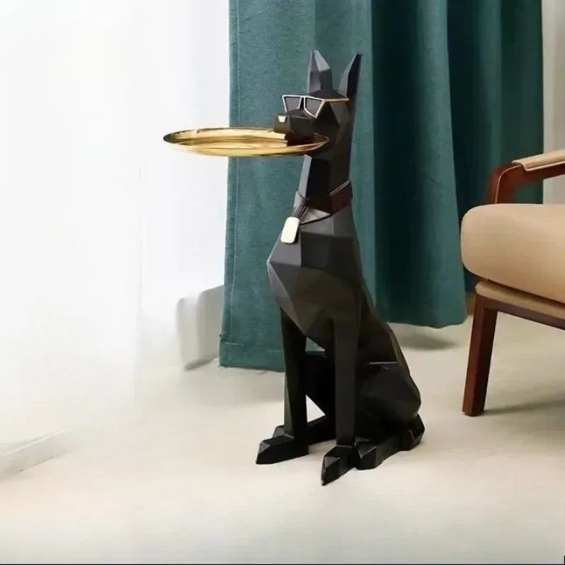 Nordic High-grade Resin Gentleman Dog Home Decoration High-value Guardian Gentleman Dog Decoration Floor Ornament Decoration - https://mohammadcollection.com