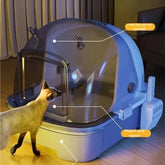 Extra-large MC THE BLACK DIAMOND semi-enclosed cat litter box with a drawer-style design for easy cleaning and privacy.
