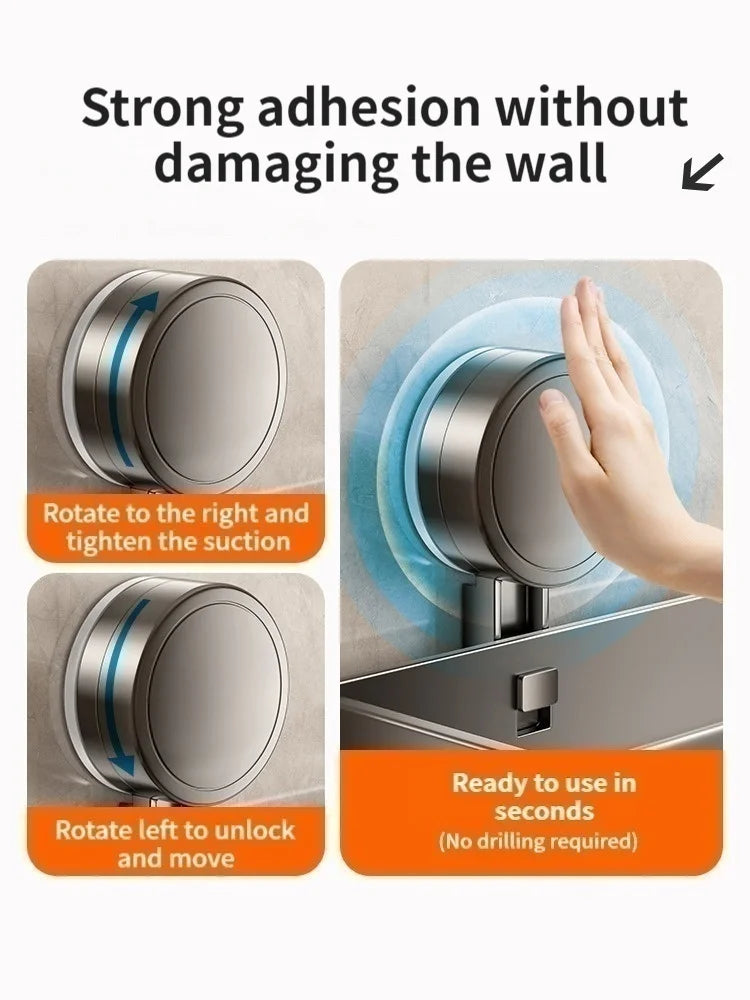 Non-drill bathroom suction cup wall shelves from 𝕄𝕔 𝕋𝕙𝕖 𝔹𝕝𝕒𝕔𝕜 𝔻𝕚𝕒𝕞𝕠�