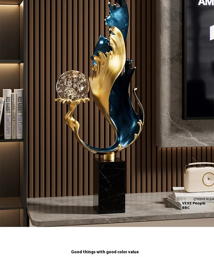 High End Atmosphere Home Accessories Metal Figurine Living Room Feng Shui Ornament Hotel Entrance Niche Office Desk Decoration - 𝕄𝕮 𝕋𝕙𝕖 𝔹𝕝𝕒𝕔𝕜 𝔻𝕚𝕒𝕞𝕠𝕟𝕕