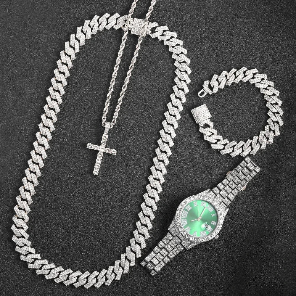 Men's 16mm Hip Hop Miami Cuban Link Chain Necklace from 𝕄𝕮 𝕋𝕙𝕖 𝔹𝕝𝕒𝕔𝕜 𝔻𝕚𝕒𝕞�