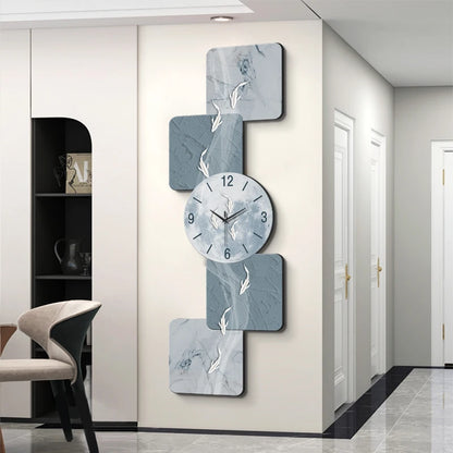 Modern Home Wall Decor Nine Fish Picture Wall Clock Living Room Corridor Mute Clock Painting Advanced Art LED Luminescent Mural - https://mohammadcollection.com
