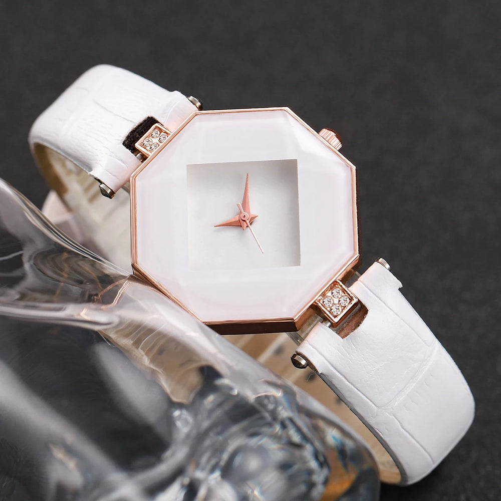 Women's casual leather band watch from 𝕄𝕔 𝕋𝕙𝕖 𝔹𝕝𝕒𝕔𝕜 𝔻𝕚𝕒𝕞𝕠𝕟�