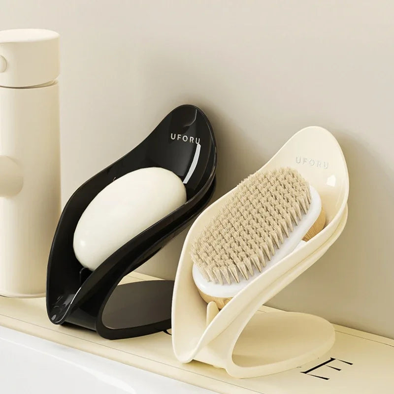 Modern Light Luxury Bathroom Soap Holder - Multi-Functional Countertop Storage Box with Self-Draining Design &amp; Leak-Proof Base - https://mohammadcollection.com