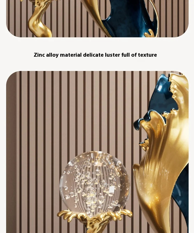 High End Atmosphere Home Accessories Metal Figurine Living Room Feng Shui Ornament Hotel Entrance Niche Office Desk Decoration - 𝕄𝕮 𝕋𝕙𝕖 𝔹𝕝𝕒𝕔𝕜 𝔻𝕚𝕒𝕞𝕠𝕟𝕕