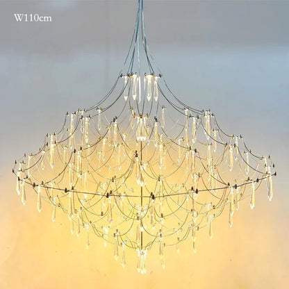 Modern Chrome Plating Luxury Crystal Chandelier Living Room Bedroom Lights Home Decorative Lights Dining Room Lighting Fixtures