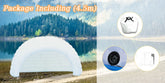 MC THE BLACK DIAMOND inflatable pop-up igloo dome tent set up outdoors, showcasing its compact, inflatable design and durable fabric.