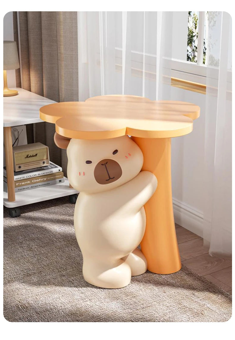 Home Decor Furniture Cartoon Animal Figurines Side Table Living Room Floor Decoration Children&