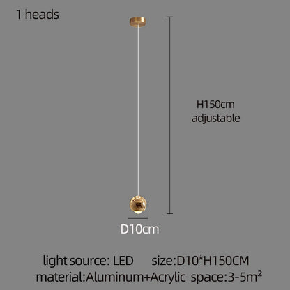 MC Modern LED Staircase Pendant Light Hanging Living Room