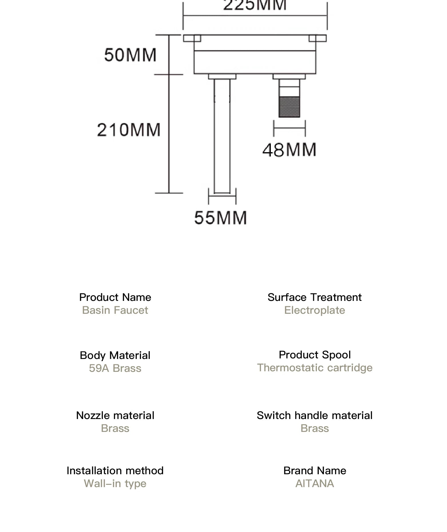 Luxruy Rose Gold Brass Wall-Embedded Bathroom Faucet.2hole Single Handle Adjustable water pressure and Hot&amp;Cold Water Hidden Tap