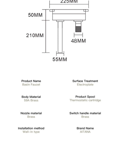 Luxruy Rose Gold Brass Wall-Embedded Bathroom Faucet.2hole Single Handle Adjustable water pressure and Hot&amp;Cold Water Hidden Tap