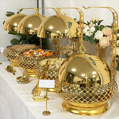 Wedding party  supply hot pot buffet warmer catering stainless steel hanging hot pot factory - https://mohammadcollection.com