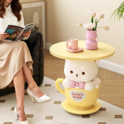 Kawaii Home Decor Creative Small Coffee Table Pink Living Room Side Table Girl&