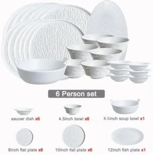 Ensemble blanc de 6 personnes