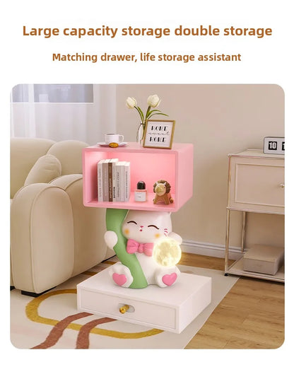 Cartoon Cute Cat Figurine Bedside Table Girl Children&