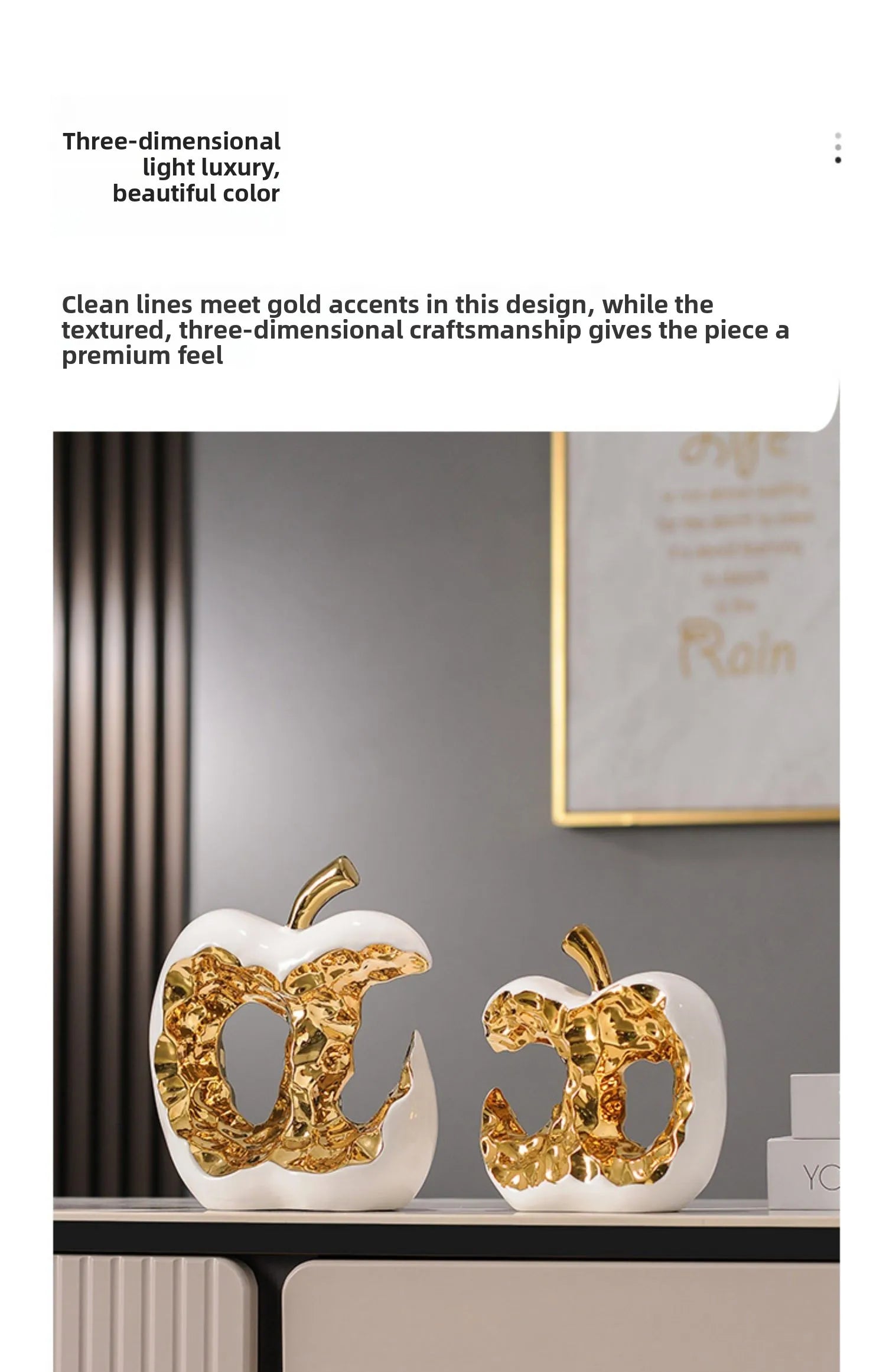 Light Luxury Home Decor Ceramic Apple Ornament Modern Living Room TV Cabinet Wine Cabinet High-end Art Decorative Figurines Gift - 𝕄𝕮 𝕋𝕙𝕖 𝔹𝕝𝕒𝕔𝕜 𝔻𝕚𝕒𝕞𝕠𝕟𝕕