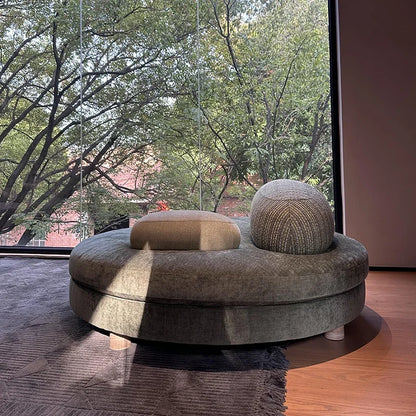 SS French Pebble Sofa Designer Large Flat Layer Love Special-shaped Green Fabric Module Combination Arc - https://mohammadcollection.com